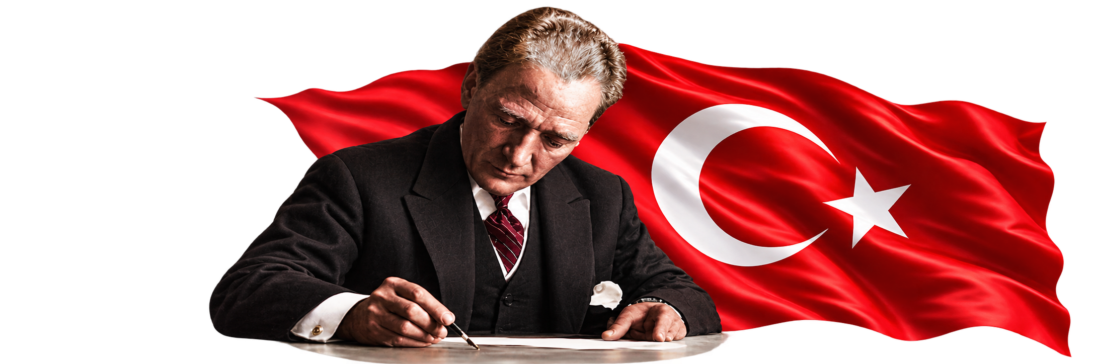 Gazi Mustafa Kemal Atatürk ve Türk bayrağı